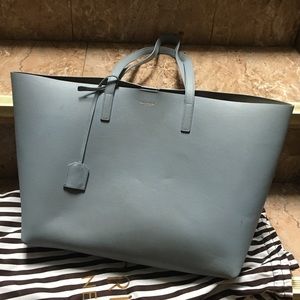 YSL / Saint Laurent Baby Blue Shopper Tote